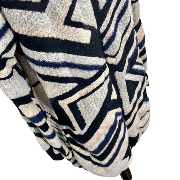 Lucky Brand Fuzzy Aztec Geometric Knit Open Drapey Cardigan - Size XL - Picture 7 of 13